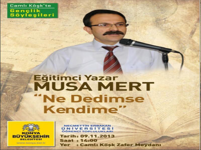 Her Cumartesi “Camlı Köşk Söyleşileri” Yapılıyor