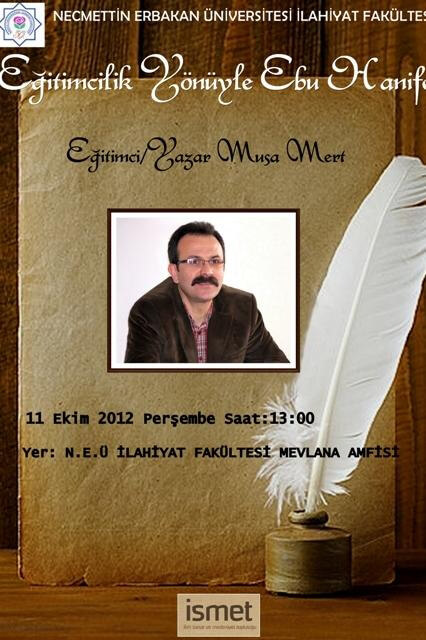 Konferans / Eğitimcilik Yönüyle Ebu Hanife / KONYA