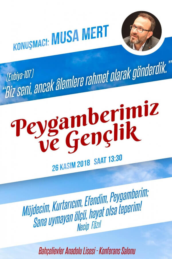 Konferans / Peygamberimiz ve Gençlik / Bahçelievler - İSTANBUL