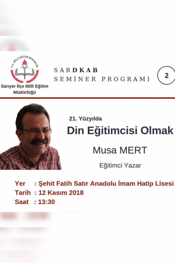 Seminer / 21. Yüzyılda Din Eğitimcisi Olmak / Sarıyer - İSTANBUL
