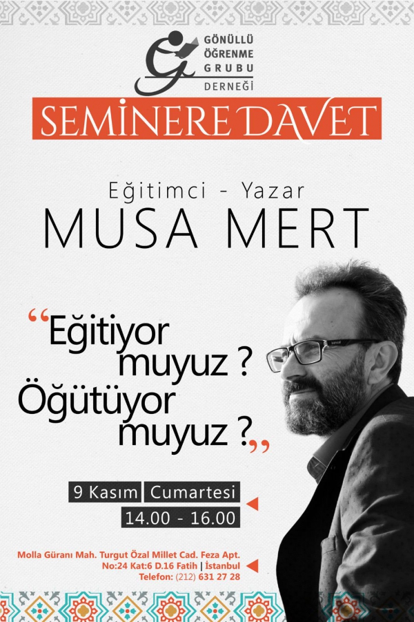 Söyleşi / Eğitiyor muyuz? Öğütüyor muyuz? / Fatih - İSTANBUL